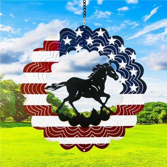 Horse Metal Wind Spinners - Ideal Horse Gifts for Men Women - Picture 3 of 7